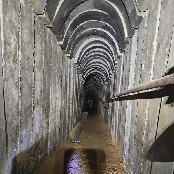 Ein Hamas-Tunnel, den die IDF am Samstag im Zentrum des Gazastreifens zerstörte (Quelle: IDF Spokesperson's Unit)